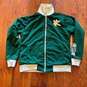 Blood Sweat & Tears Urban Vintage Thru Kingdom Green & Cream Track Jacket